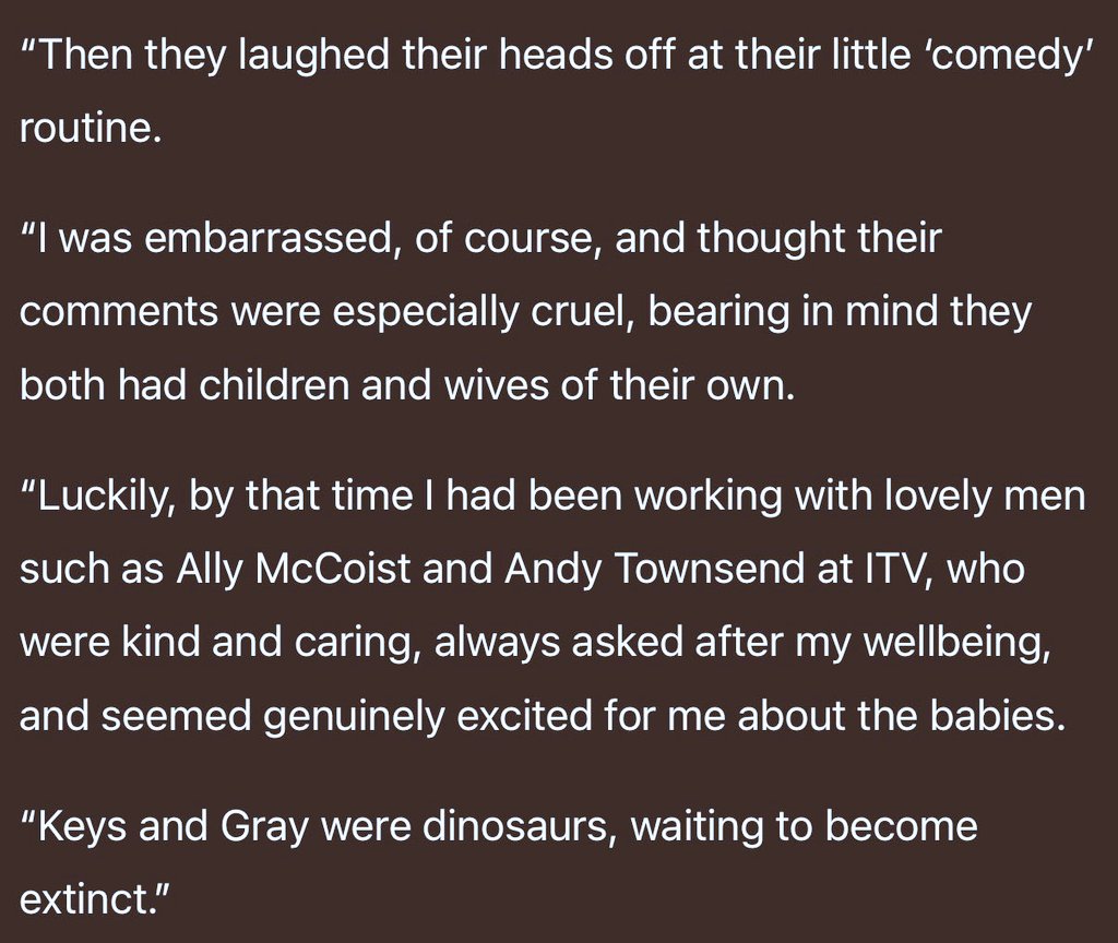 andrew_raeburn's tweet image. This tweet gets worse as you read it.

Shouldn't be surprised when you read the  below from Gabby Logan herself.