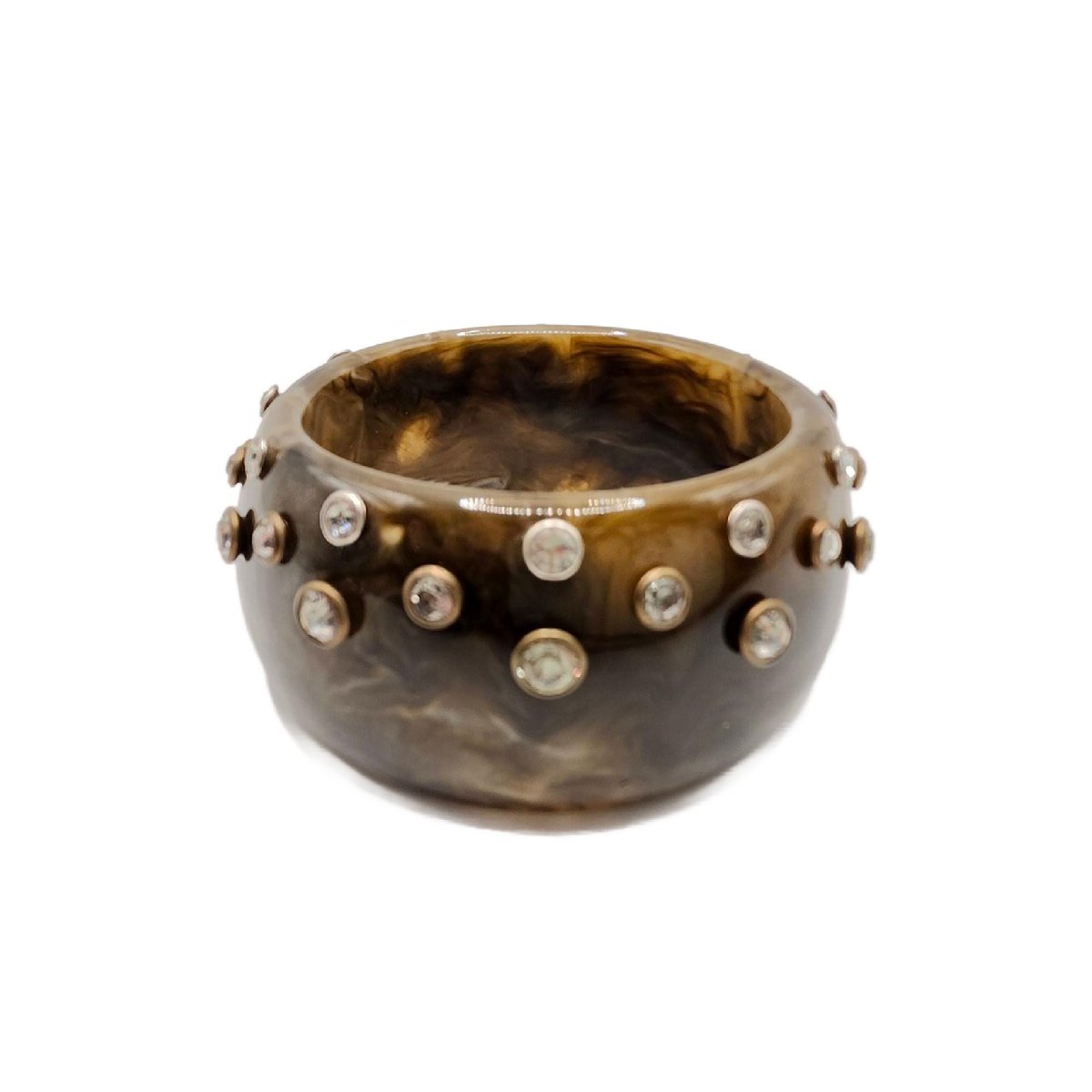 JunkYardBlonde's tweet image. Vintage Brown swirl Lucite &amp;amp; Crystal Chunky Bangle Bracelet tuppu.net/5767e592 #JunkYardBlonde #Etsy #LuciteBangle