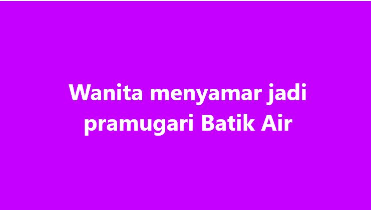 SinarOnline's tweet photo. Wanita menyamar jadi pramugari Batik Air
Seorang wanita berusia 23 tahun mencetuskan kekecohan selepas menyamar sebagai pramugari dan berjaya menaiki pesawat Batik Air dari Palembang ke Jakarta.
ARTIKEL: https://t.co/sKzLFXQBI0
#SinarHarian #global #pramugari
