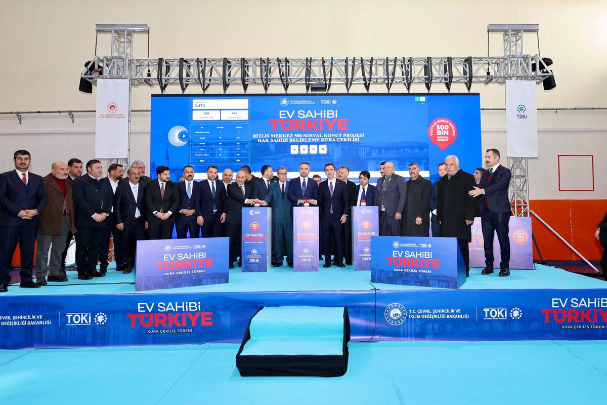 Cumhurbaşkanlığımızın himayelerinde; Çevre, Şehircilik ve İklim Değişikliği Bakanlığımızın koordinasyonunda hayata geçirilen Yüzyılın Konut Projesi “Ev Sahibi Türkiye” kapsamında ilimizde kura çekim töreni Çevre, Şehircilik ve İklim Değişikliği Bakan Yardımcımız Sayın