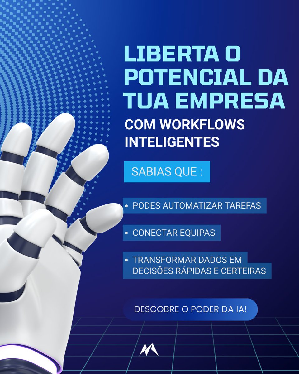 🚀 Liberta o potencial da tua empresa!
Com workflows inteligentes, a MEGATIC ajuda PME a automatizar processos, reduzir erros e ganhar tempo para crescer.
💡 Mais eficiência. Melhores decisões.
👉 Fala connosco
#Megatic #LibertaOPotencial #WorkflowsInteligentes #PME