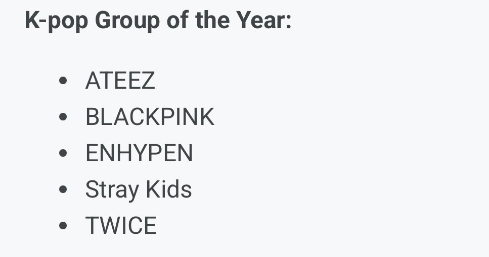 .<a href="/ATEEZofficial/">ATEEZ(에이티즈)</a> is nominated for K-pop Group of the Year on the 2026 iHeartRadio Music Awards. 

#ATEEZ #에이티즈