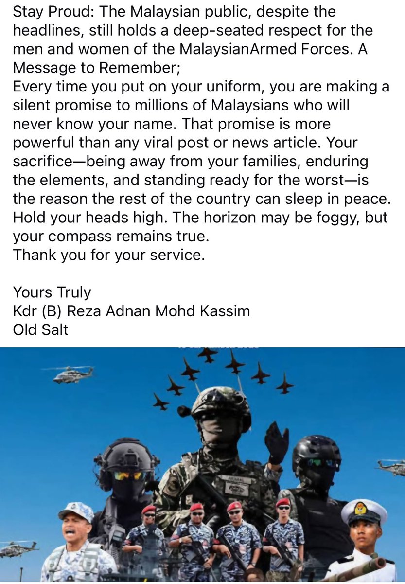 _zahwareza's tweet photo. My dad, a former Navy, did a write-up on his Facebook. 

BE NICE https://t.co/IzToGCEdB8
