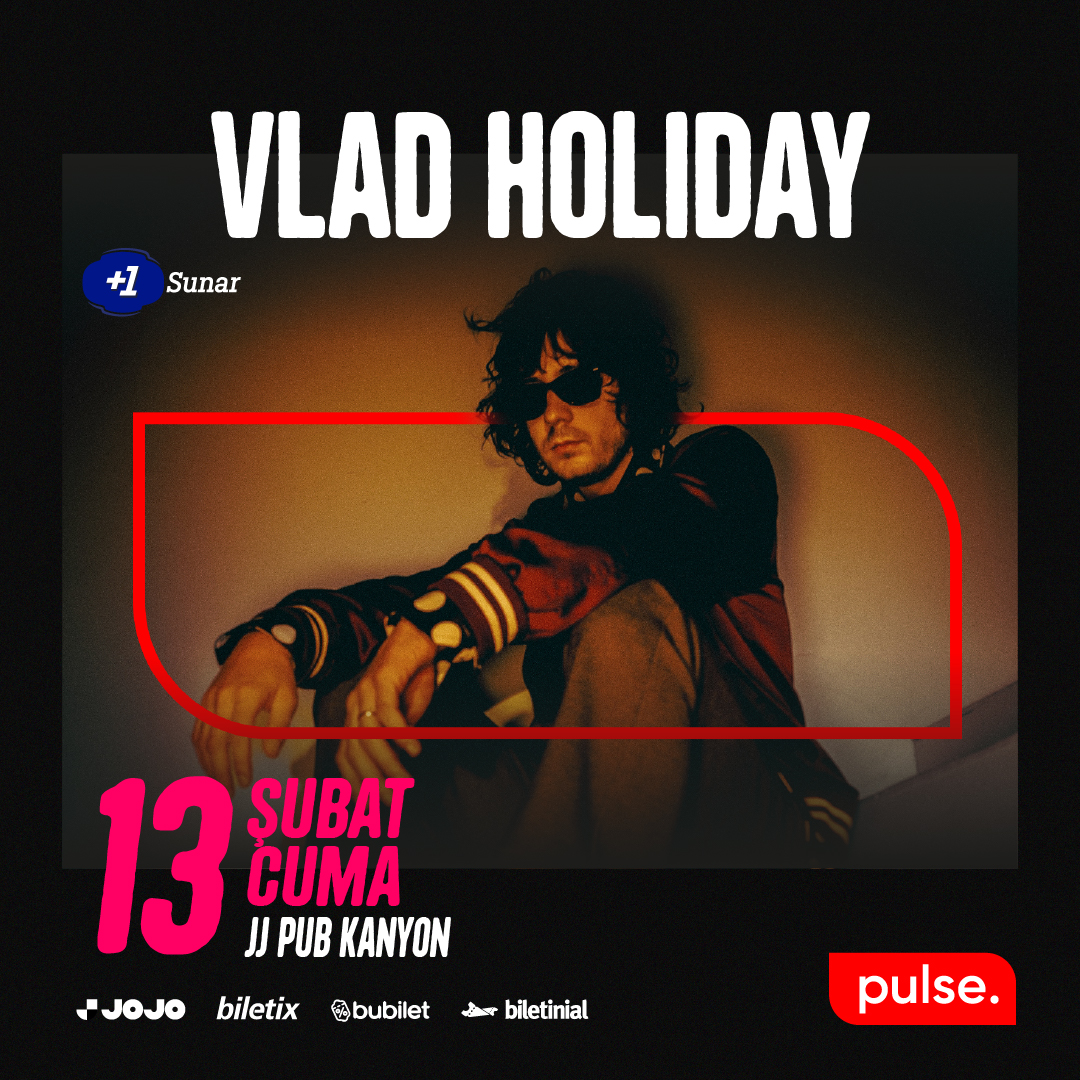 Romanyalı-Amerikalı, Los Angeles ikametli singer-songwriter Vlad Holiday, lo-fi’ın romantizmini post-punk’ın gölgeleriyle buluşturan şahsına münhasır sound’uyla 13 Şubat’ta #ArtıBir katkılarıyla JJ Pub Kanyon’da! 🙌🏻

Biletler için tıkla! 👉🏻 s.jly.at/ILjwqJ