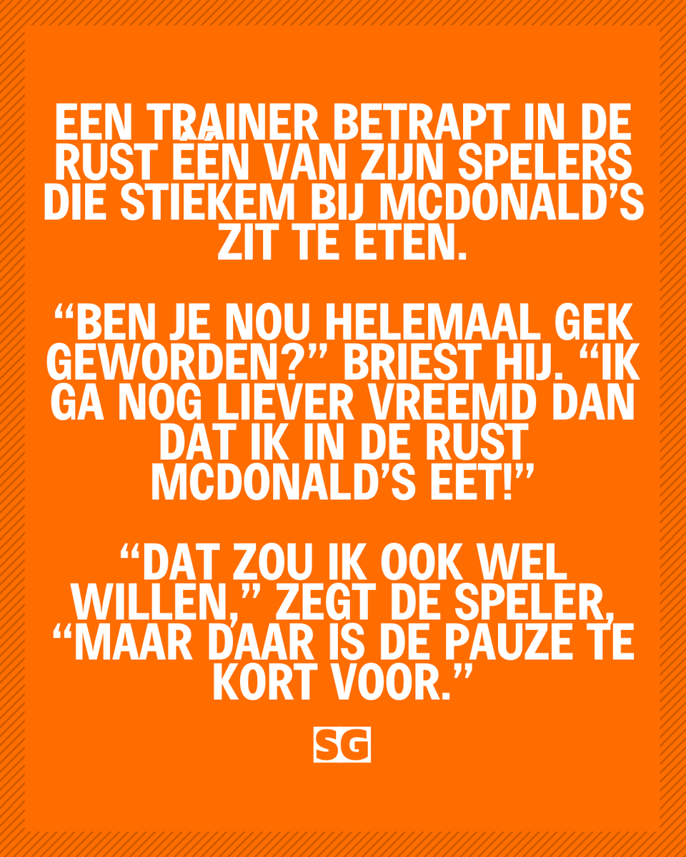 Slechte_grappen's tweet photo. 🍔⚽
#grapje #voetbalhumor #mcdonalds #sporthumor #pauze #trainer https://t.co/Ap1aZAXMk9