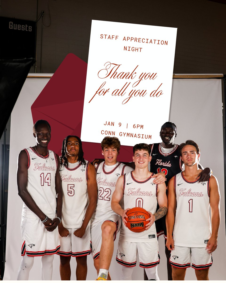 CoachBBurn_12's tweet photo. Thankful Thursday!  
Thankful for our faculty and staff at Florida College! Can't wait to see you out tomorrow night  📚🏫🏀 https://t.co/GnGWMIlJMb