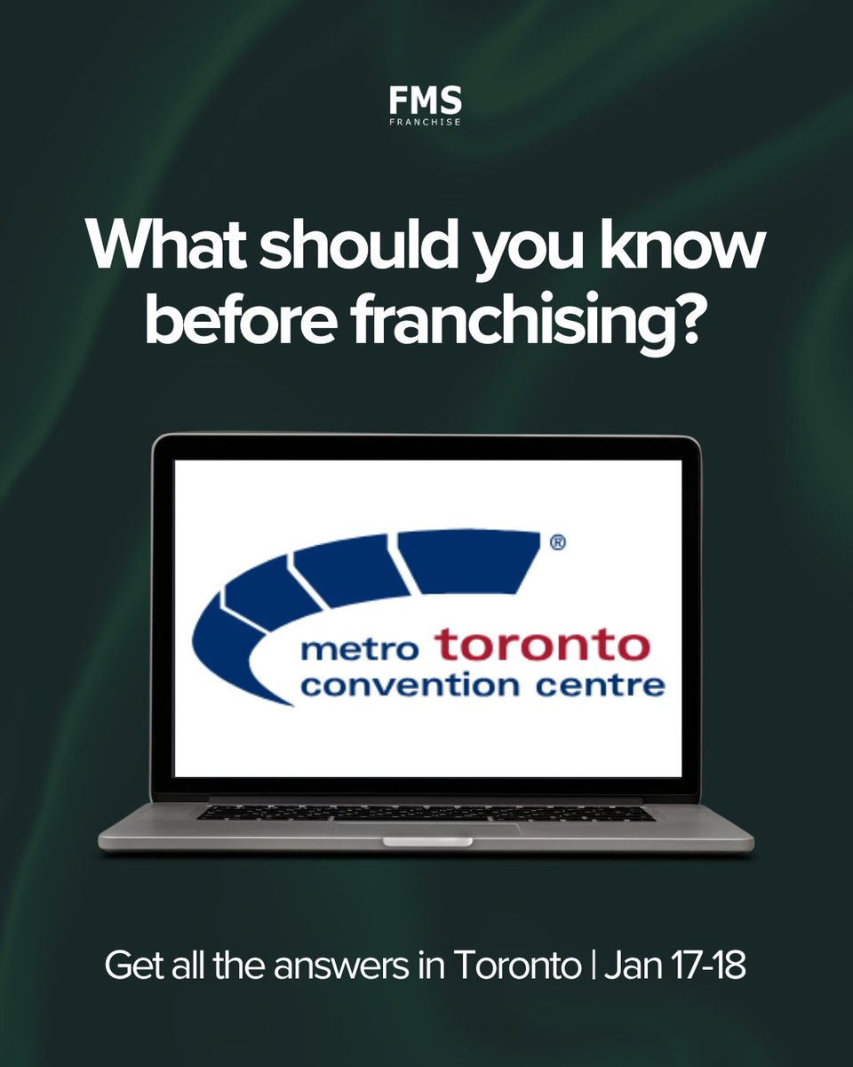 For many owners, franchising starts as a question, not a plan. 

Join us at The National Franchise Show in Toronto to get real answers:

📍 Location: Metro Toronto Convention Centre
📅 Dates: January 17–18
⏰ Time: 5PM
🎟️ Tickets: Available online: mtccc.com/single-event/n…