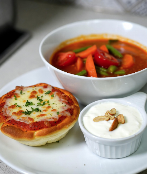 Elke donderdag vanaf 12 uur tot 14 uur kun je lunchen in De Heldenhoek.
Volgende week donderdag 15 januari is er pizza, minestronesoep en yoghurt.
Kom er gezellig bij. 
Wel graag aanmelden vóór woensdag 14 januari 11.00 uur bij de receptie of tel 070 205 2279.