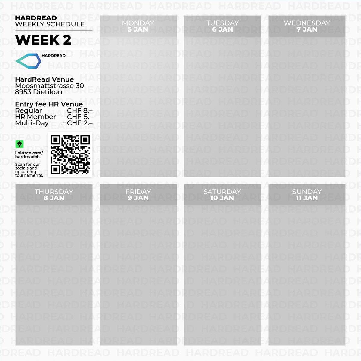 HardreadCH's tweet photo. January schedule https://t.co/jU05XJXhfN