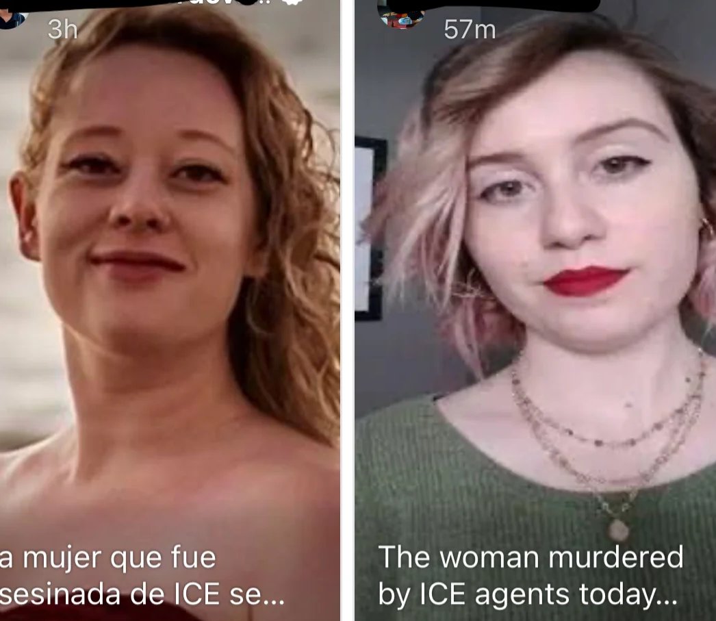while all the doomers fall for the picture on the right,

the girl shot by ICE was the one on the left

anyone that tried to sell the right from now on has a null and void opinion for believing and reposting every single thing they see

maybe do some research first

i knew i saw