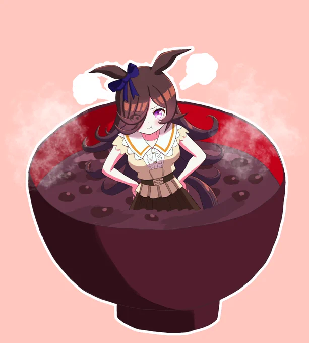 おしるこが美味しい季節ですね ライスシャワー「……」