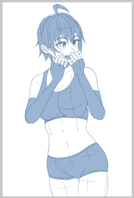 イラスト練習⑥ 続々3Dモデルから 