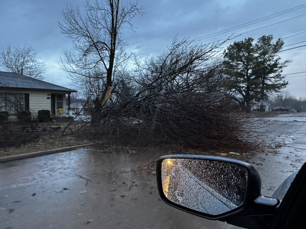 ameliaUrquhart_'s tweet image. Tree knocked down by a tornado near Monroe and Green in Purcell, Oklahoma this morning. Powerlines also down nearby and minor structural damage to Conger Field. I’ve been able to put together a rough estimate of the tornado’s track. #okwx