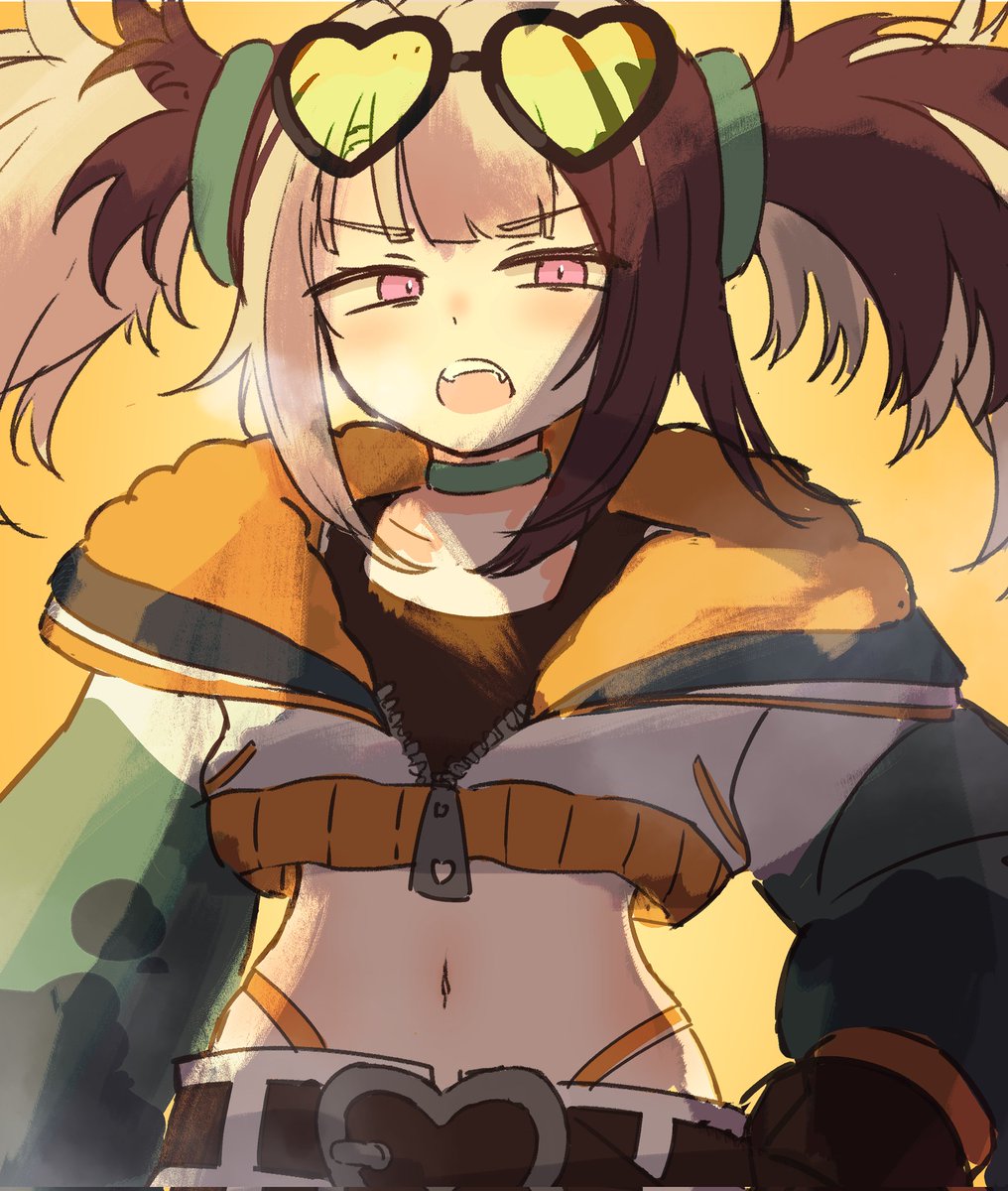 Isotoma_227's tweet image. Cute new outfit 🧡
(love the belly button too)
#rkggk