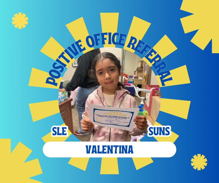 SLESuns's tweet photo. We have some Positive Office referrals to celebrate! Way to SHINE, Suns! #SLE #SLESuns #Readytogrow https://t.co/Tt2vfm26No