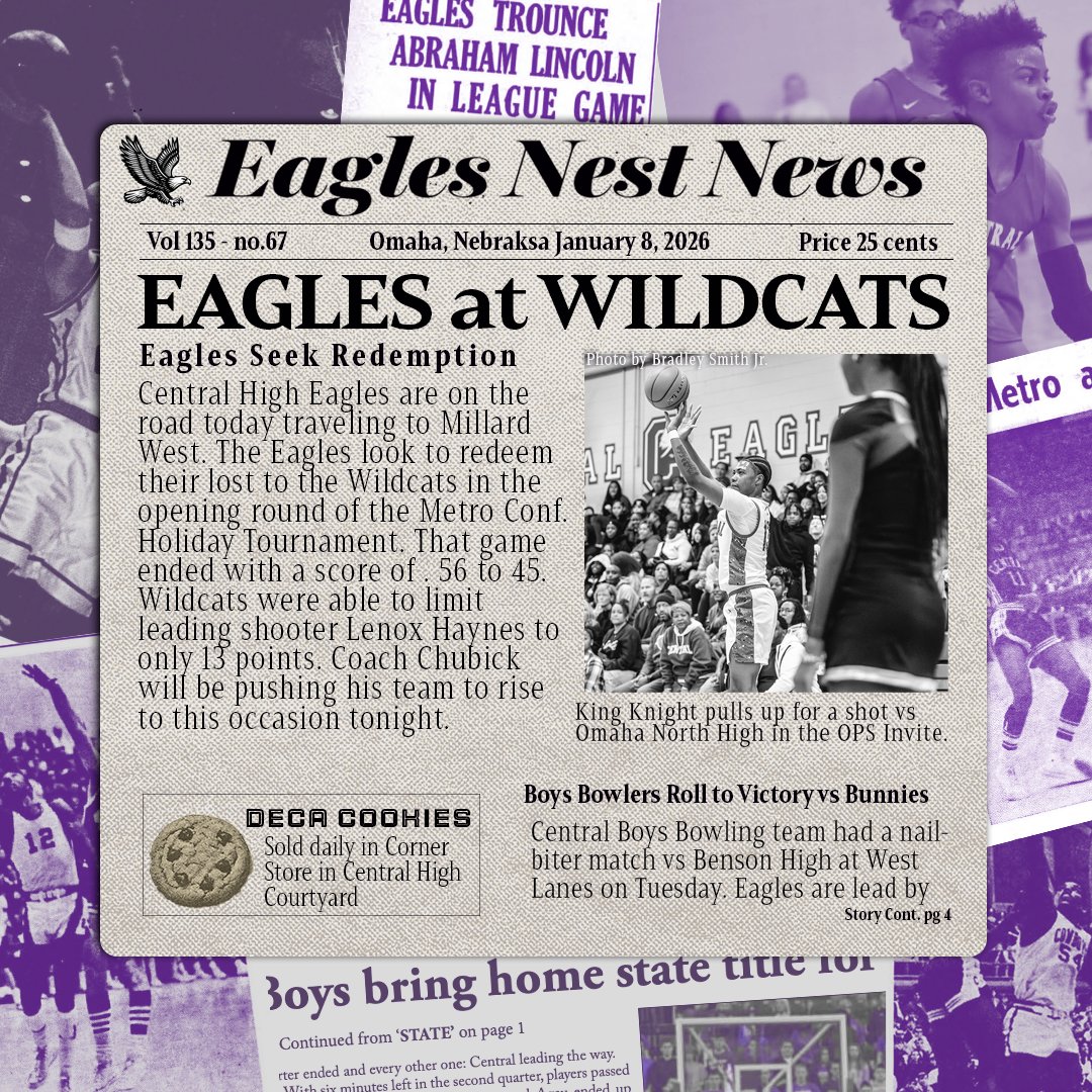 .<a href="/OPSCHSBBB/">CHS Boys Basketball</a> travels to Millard to seek revenge against the Wildcats. Tip off is scheduled for 7:15 PM, load up the car and cheer your Eagles on to victory! #eaglesSOAR

Hudl stream: fan.hudl.com/usa/ne/omaha/o…