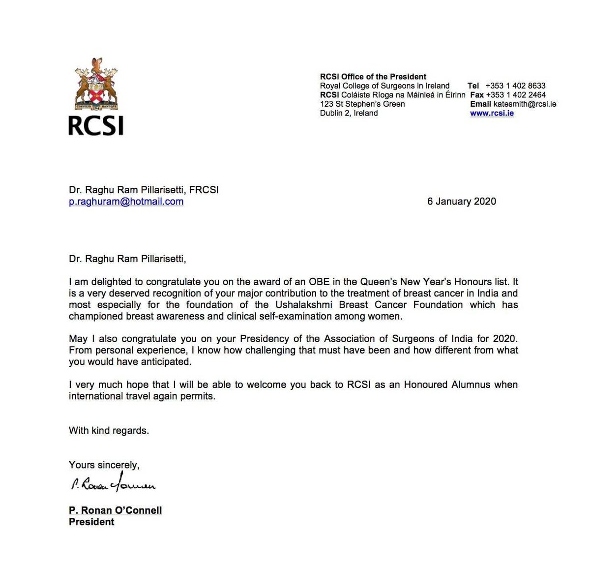 RRPillarisetti's tweet image. Precisely 5 Years ago…#jan2021 
#commendation from Presidents of all four Surgical Royal Colleges in the #unitedkingdom &amp;amp; #ireland

#countmyblessings🙏
#GratefulMoments🙏