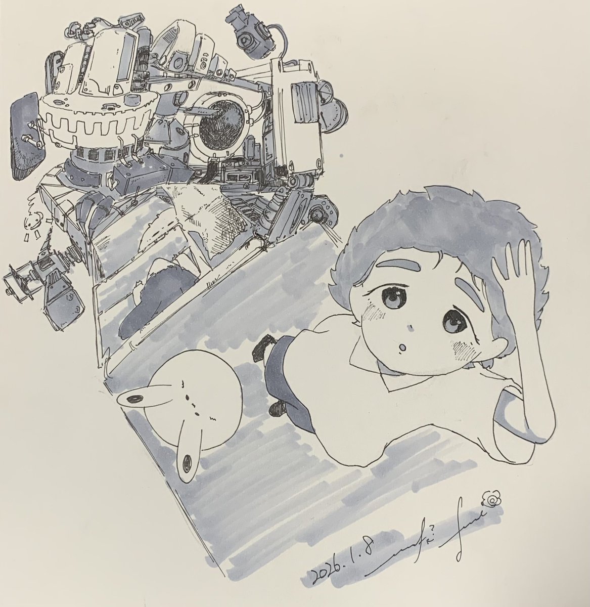 リハビリ一発描き！
#LovelyClutter
#ペン画を流してペン画民を増やそう