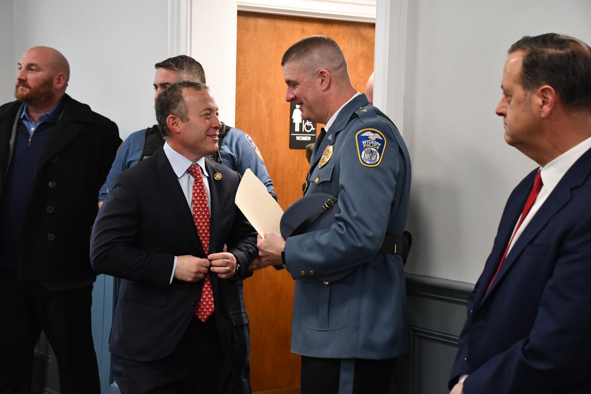 RepJoshG's tweet photo. I'm proud to announce we’ve clawed back $1 million for the Wyckoff Police Department.

These federal dollars will support a full renovation of the Wyckoff PD facility.

We’re giving our officers the modern facility they need to keep families safe, and these dollars are coming to Jersey – not to the Moocher States.