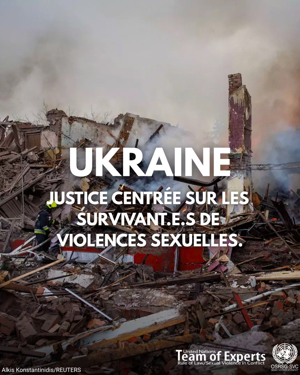 endrapeinwar's tweet photo. En #Ukraine les #UNTOExperts soutiennent les autorités nationales avec des stratégies centrées sur les survivant.e.s:
Accès à la justice
Réparations
Poursuite des auteurs des violences sexuelles. https://t.co/mCeRh2yQBr