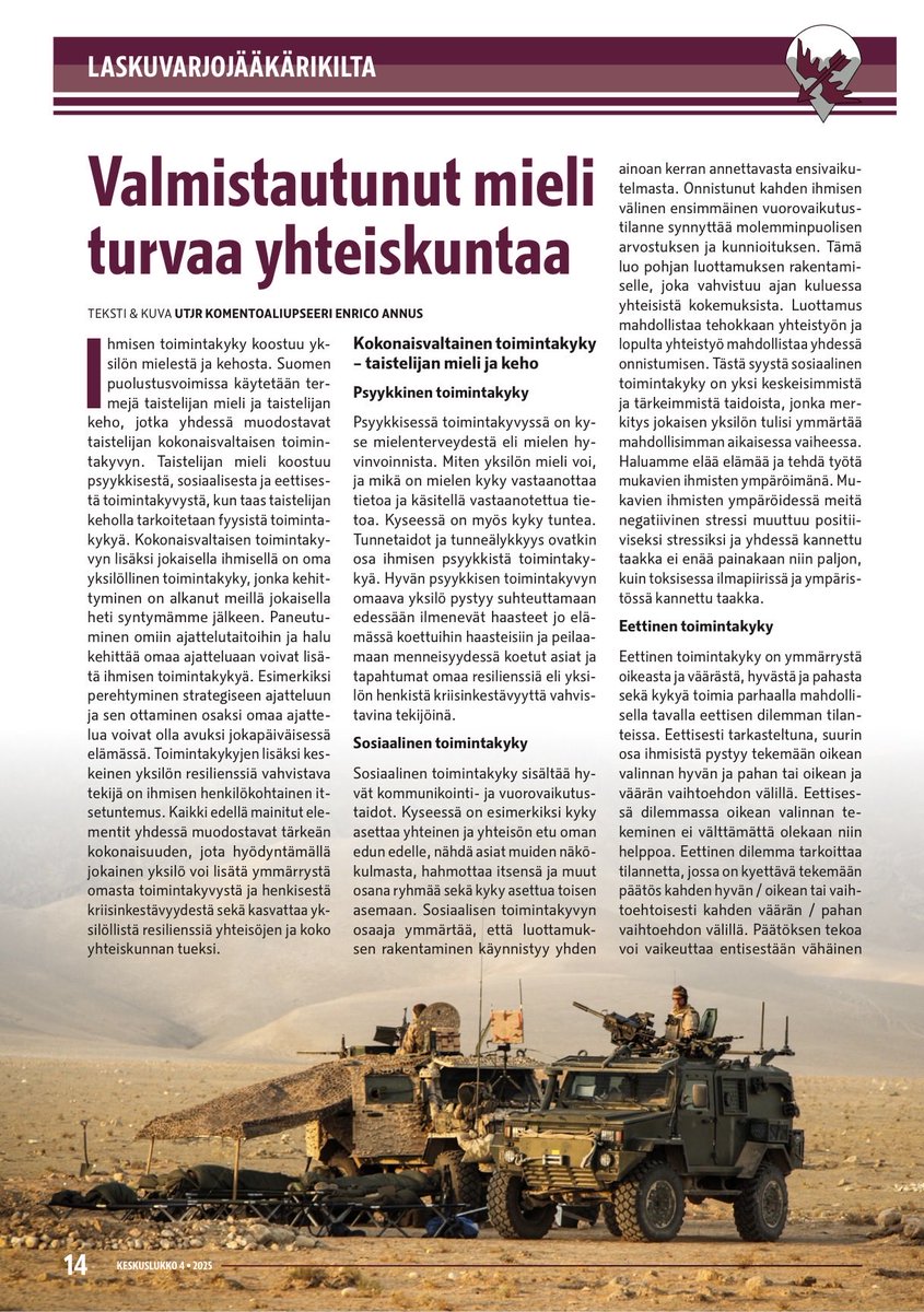 Valmistautunut mieli turvaa yhteiskuntaa!

lsvjkilta.fi/wp-content/upl…

Tärkeää asiaa ⁦⁦<a href="/EnricoAnnus/">Enrico Annus</a>⁩

#keskuslukko #FINSOF ⁦<a href="/UtinJR/">Utin jääkärirykmentti</a>⁩ ⁦<a href="/Puolustusvoimat/">Puolustusvoimat</a>⁩ ⁦<a href="/DefenceFinland/">Puolustusministeriö</a>⁩