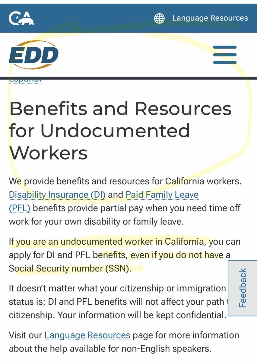 amyforsandiego's tweet image. Gavin Newsom’s own @CA_EDD is OPENLY handing out Disability Insurance &amp;amp; Paid Family Leave to individuals in the country illegally with NO Social Security number required.

This is how massive taxpayer-funded fraud is made easy under @GavinNewsom’s watch.