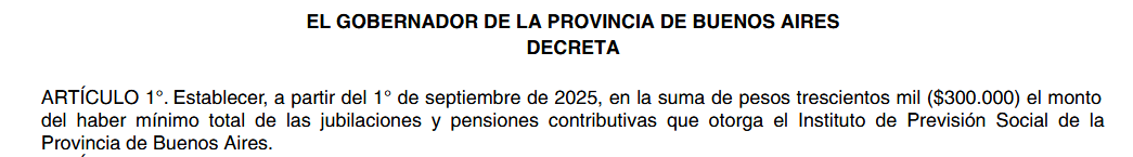 belurob_'s tweet image. La Provincia oficializó que la mínima para jubilados y pensionados del IPS queda en 300 mil pesos.