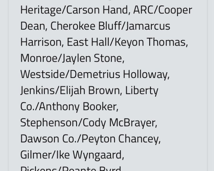 QB1Keyon's tweet photo. Made first team offense for, Albany herald &amp; 3A state honorable mention.  agtg✝️ https://t.co/RhIDZAAtSc