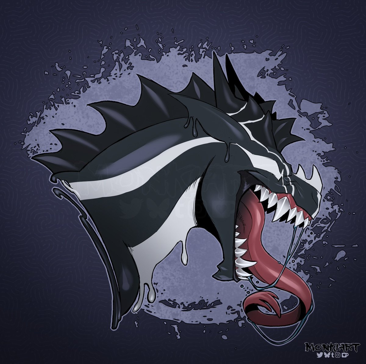 MonkiArt's tweet image. Finished symbiotify piece for Brixxy