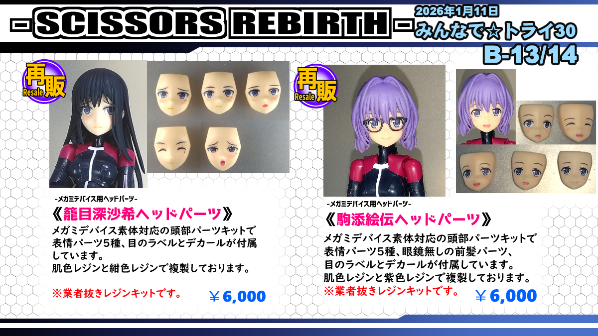 1/11 に開催される 『みんなで☆トライ30 in有明シャード』に B-13/14