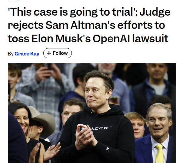 Musk OpenAI trial headline