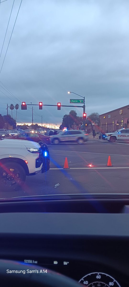 OG_WhiteShadow's tweet photo. Bad wreck at 43rd Ave. and Peoria this morning https://t.co/cIwWU3Lgs7