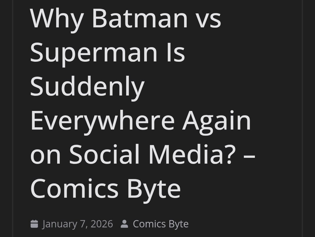 DarkKnightsFan's tweet image. Its simple...

Its far better then anything currently being done by Gunn and the DCU with WB
#SnyderVerse 

comicsbyte.com/batman-vs-supe…