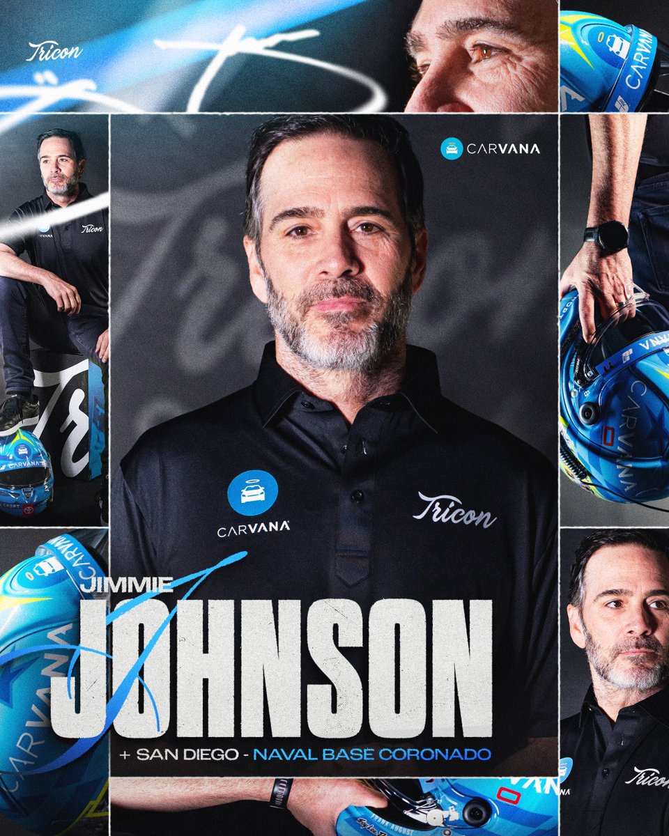 TRICONGarage's tweet image. WELCOME SEVEN-TIME!

@JimmieJohnson returns to the @NASCAR_Trucks for the first time since ‘08 to take on San Diego in the No. 1 🙌