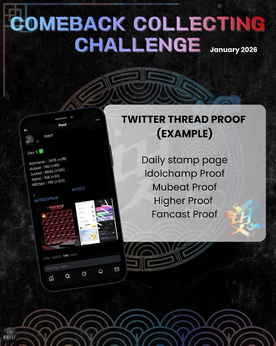 ateezrendezvouz's tweet image. [🗳️] COMEBACK COLLECTING CHALLENGE
____________
Please join our daily collecting challenge and let’s see who can make it to the finish line 🏃‍♀️🏁

Post your daily stamp page along with your collecting proof from FANCAST, MUBEAT, HIGHER, and IDOLCHAMP, and let’s have fun collecting…