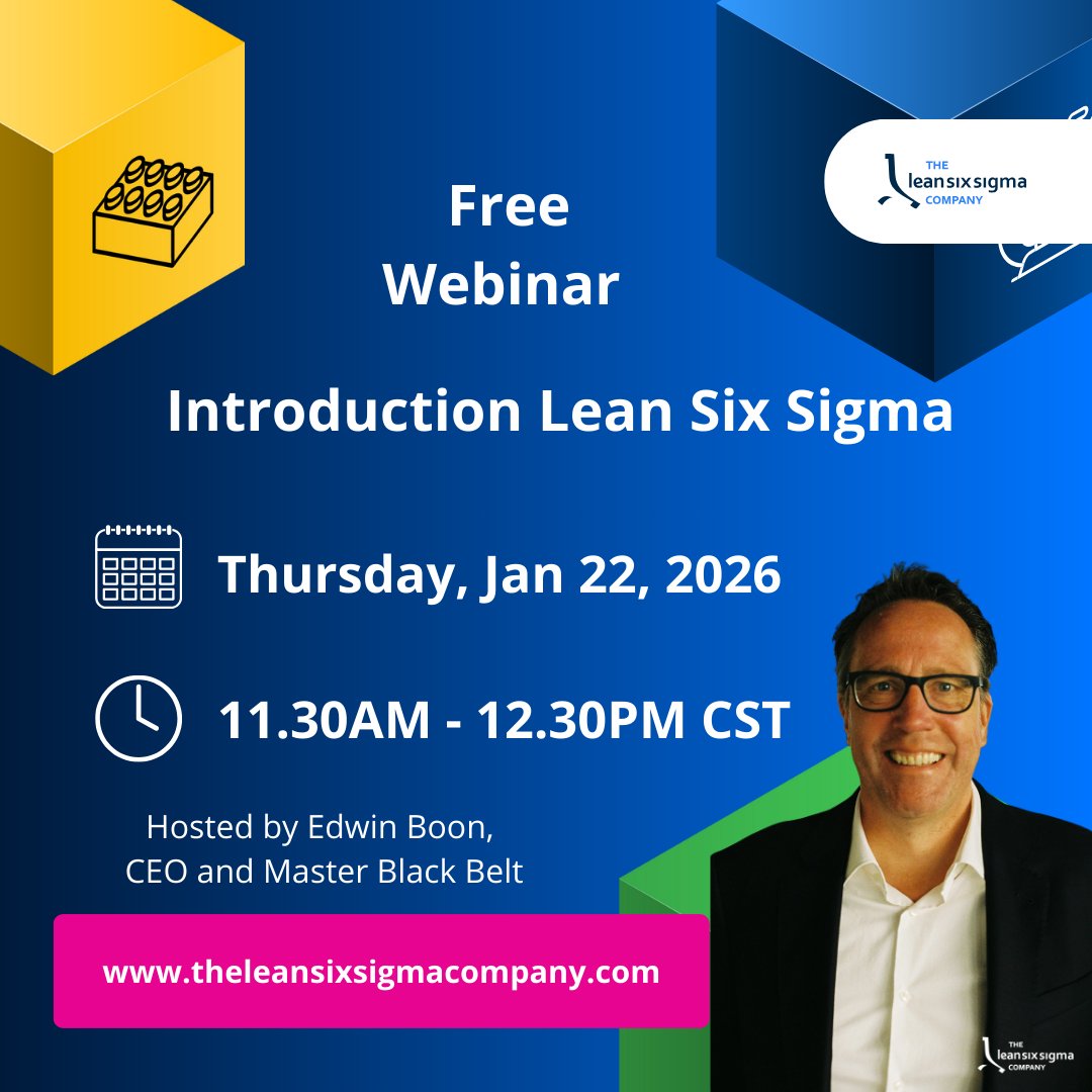 OklahomaQF's tweet image. Don't forget to register for this free seminar!

Join Edwin Boon, Master Black Belt and CEO of the Lean Six Sigma Company USA, for an informative introduction to the fundamentals of Lean Six Sigma. 

us06web.zoom.us/webinar/regist… 

#LeanSixSigma #theleansixsigmacompanyusa