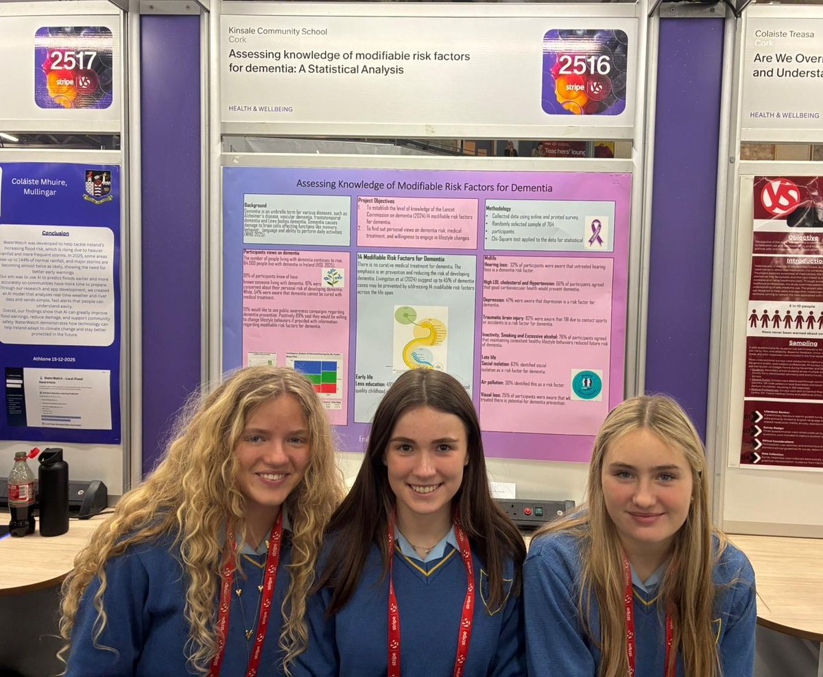 KinsaleComSch's tweet photo. Best of luck to our students representing Kinsale Community School at the Stripe Young Scientist &amp; Technology Exhibition 2026 in the RDS. Building on a proud legacy of national success #StudentInnovation #STEM https://t.co/GQRjSN83JR https://t.co/tbrVBdsw2Z