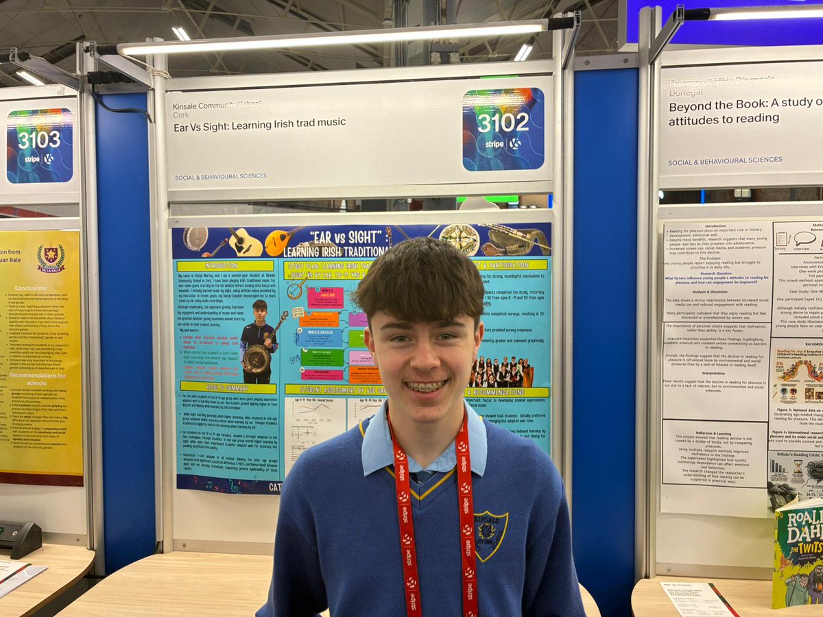 KinsaleComSch's tweet photo. Best of luck to our students representing Kinsale Community School at the Stripe Young Scientist &amp; Technology Exhibition 2026 in the RDS. Building on a proud legacy of national success #StudentInnovation #STEM https://t.co/GQRjSN83JR https://t.co/tbrVBdsw2Z