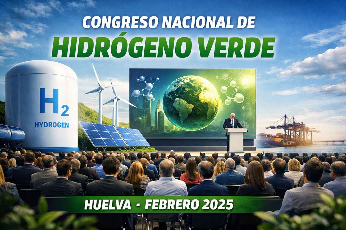 Ya queda va quedando menos para la destacada cita en Huelva con el hidrógeno verde, publicada en Hidrogeno verde - is.gd/o1D6eS