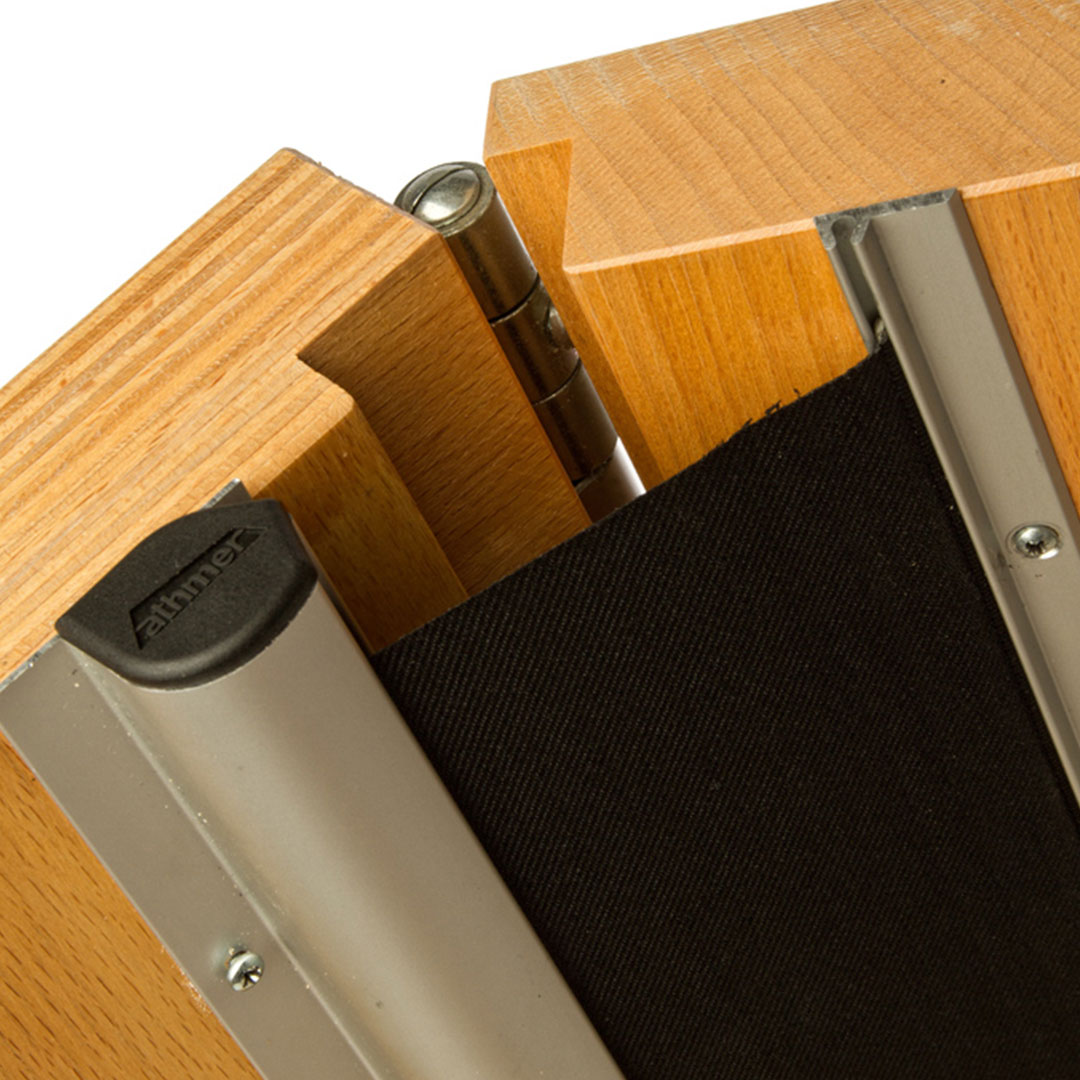 Astro Finger Defender is a roller blind action finger guard for automated or manual opening doors | Prevents fingers being trapped in doors | Various colours astroflame.com/finger-defende… #Astroflame #construction #build #building #FDSW26 #fingerguard #schools #nursery #doors #hardware