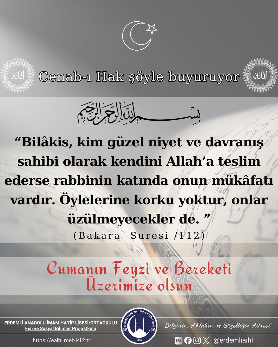 Erdemli Anadolu İmam Hatip Lisesi (@erdemliaihl) on Twitter photo 