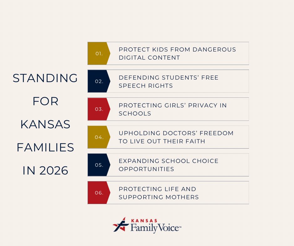 As we look ahead to 2026, Kansas Family Voice is entering the year with clarity, conviction, and a bold plan to stand for families across our state. The policy debates ahead will shape the future of our children, our schools, and our communities, and we are prepared to engage