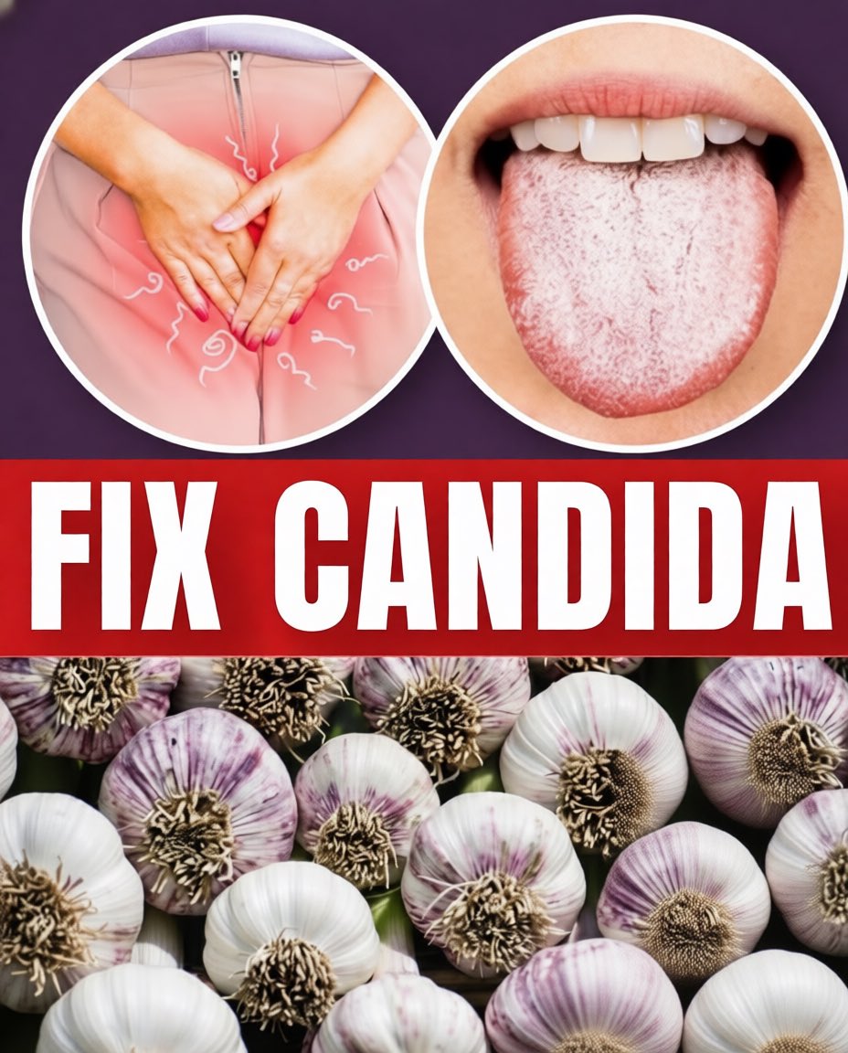 🔥FIX CANDIDA NATURALLY (TRENDING REMEDY)!🌿

👉Crush 1-2 raw garlic cloves, mix with warm water or honey.
Take once daily on empty stomach for seven days.

✅Kills Candida over growth
✅Reduces itching and discharge
✅Clears oral thrush
✅Boost gut immunity
✅Restore healthy