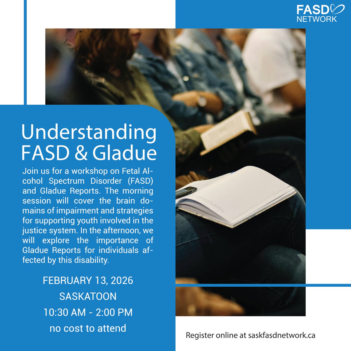 Join us for a free, full-day training exploring how FASD impacts brain functioning, behaviour, and justice involvement and how Gladue Reports and restorative justice can support better outcomes.
understandingfasdgladue.eventbrite.ca