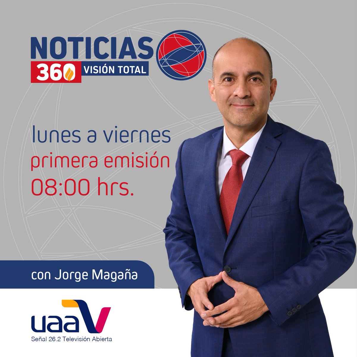 Noticias 360
Visión Total
lunes a viernes
08:00 hrs.
Con Jorge Magaña
#Noticias360 #VisiónTotal #noticias