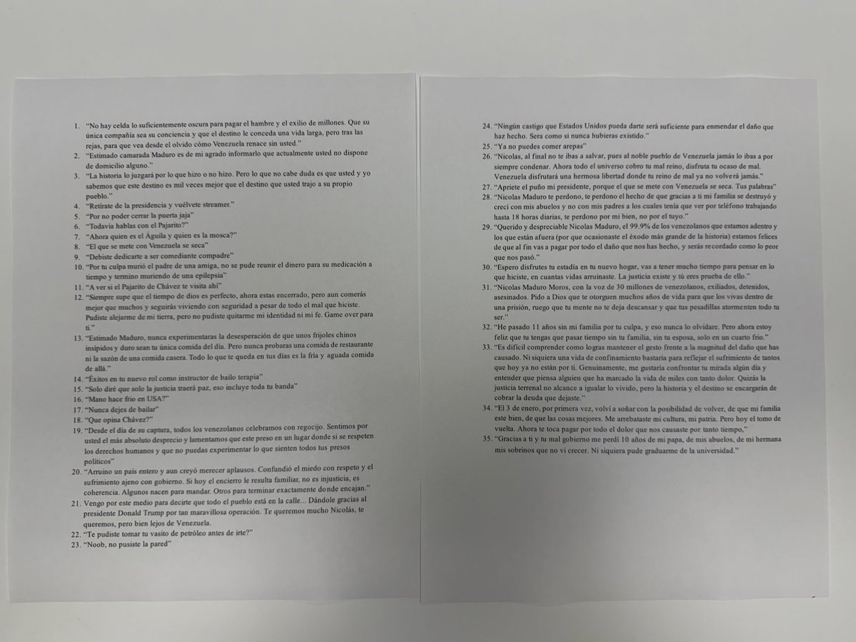 ssstormzzz's tweet image. Buenos dias.

Aqui esta la carta que mandare a Maduro, de parte de ustedes. Habían muchos mensajes, puse los que pense que eran personales, y aquellos que no lo mandaran a mamarse un guebo (por reglamento).

Puede que haga esta misma actividad una segunda vez. Me dejan saber.