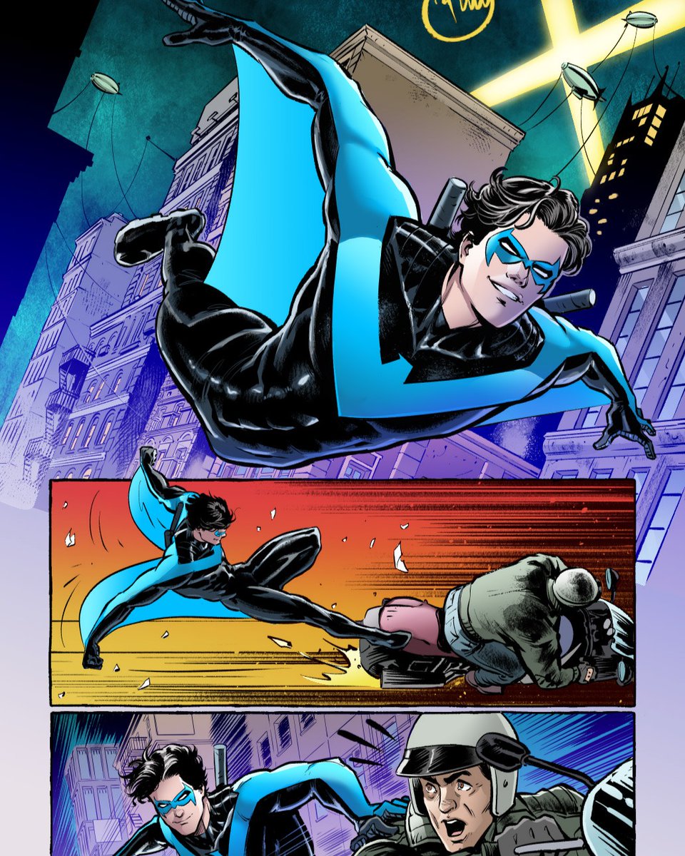 Diegodac138's tweet photo. Colors Sample nightwing 

Excelent ART by @bruno_abd 
Colors by me

​#nightwing #comicbookcoloring #dcuniverse #artstationhq #illustration https://t.co/YeDFGdtYBh