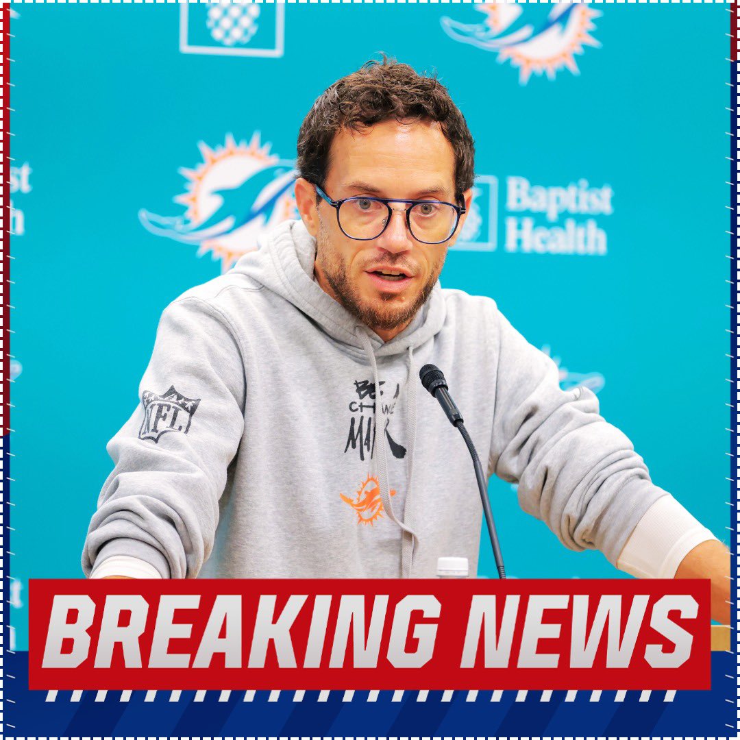 MySportsUpdate's tweet image. BREAKING The #Dolphins have fired HC Mike McDaniel, per @AdamSchefter.