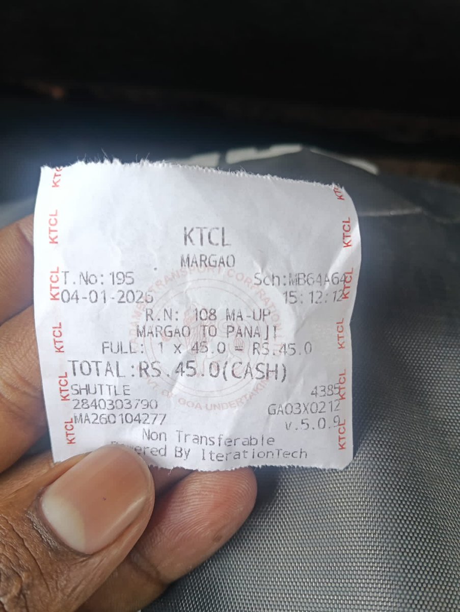 prawinthinks7's tweet image. #ktcl #goa
Goa मे  15km के लिये 45₹
चार्ज करना सही है ?