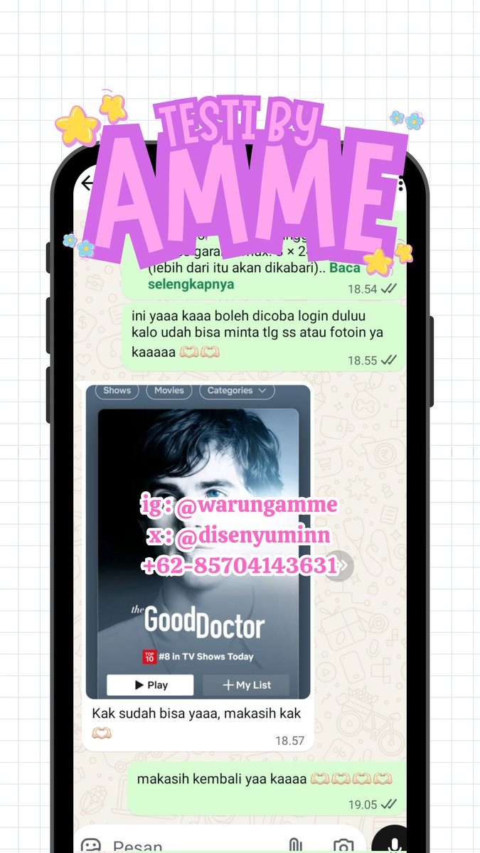 21 #testibyamme #zonauang️ #zonajajan️️

WTS WTB JUAL SEWA LANGGANAN APLIKASI PREMIUM TERPERCAYA AKUN BERGARANSI MURAH Trusted

💌 : wa.me/+6285704143631

ÀMAZON PRÍMÉ VÍDÍÓ VÍÚ CÁPCÚT CÁÑVÁ WÉTV VÌP HBÓ MÁX ÁPPMÚS ÍQÍÝÍ LÓKLÓK PÍSCÀRT YÔUKU NÉTFLÍX YÓÚTÚBÉ DiSNÈY PLUS+